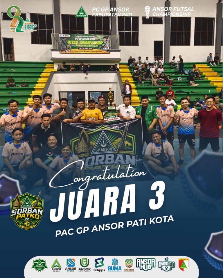 Turnamen futsal menyambut harlah GP Ansor ke 92
